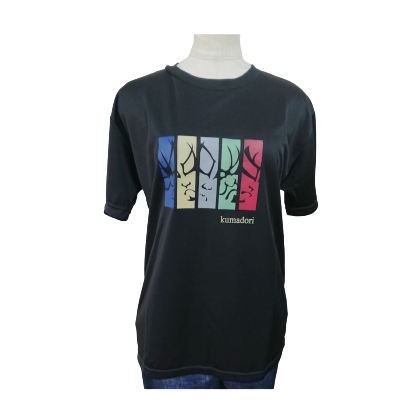 008 半袖隈取Tシャツ　黒